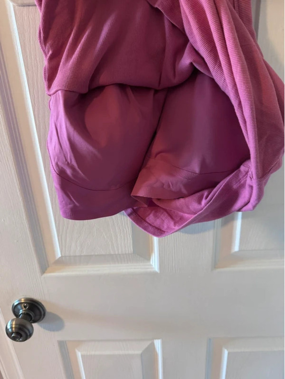 SheBird Pink Ribbed Built-In Bra Tank Top - Square Neck - 7/XL - Picture 3 of 6